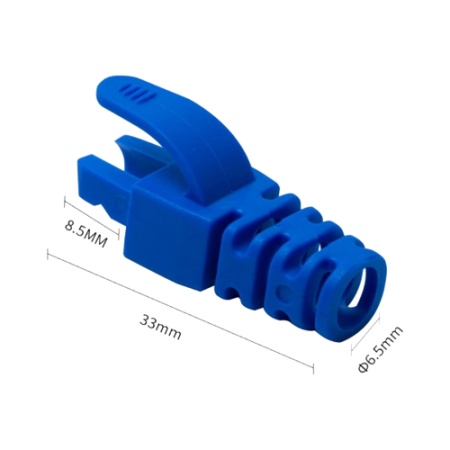 Conectica LAN RJ si FO - Manson protectie mufa RJ45, albastru (100buc) RJ45-CAP-BL