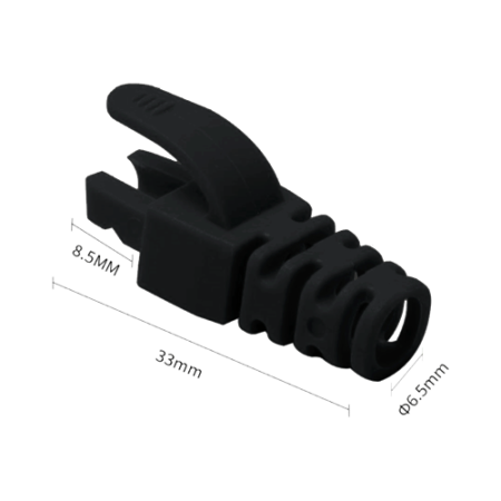 Conectica LAN RJ si FO - Manson protectie mufa RJ45, negru (100buc) RJ45-CAP-BK