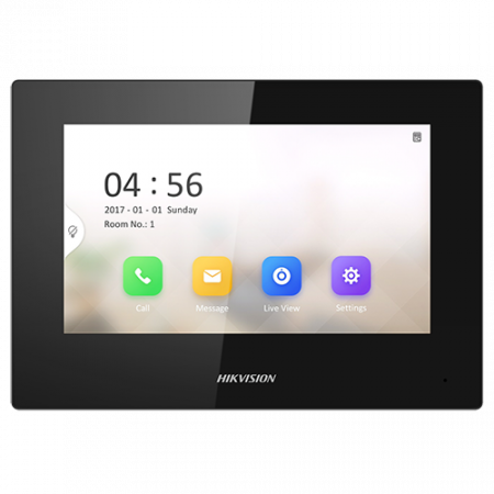 Posturi interioare - Monitor videointerfon TCP/IP, TFT LCD 7 inch touch screen, PoE - HIKVISION DS-KH6320-LE1