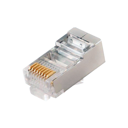 Conectica LAN RJ si FO - Mufa RJ-45 FTP Cat.5e, ecranata (100 buc) RJ45M-CAT5E