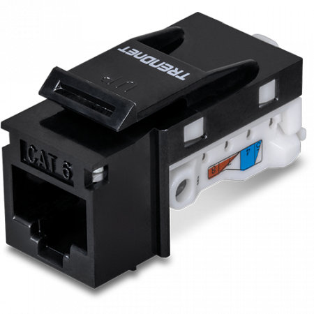 Conectica LAN RJ si FO - Mufa RJ-45 UTP Cat.6 tool-less, neagra - TRENDnet TC-K25C6BK