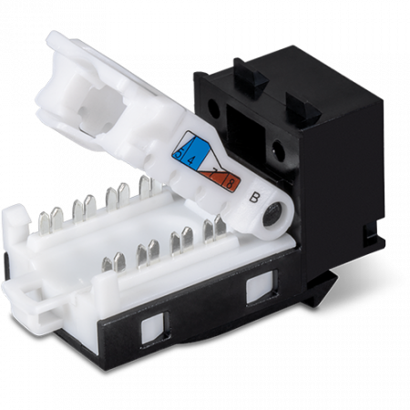 Mufa RJ-45 UTP Cat.6 tool-less, neagra - TRENDnet TC-K25C6BK [1]