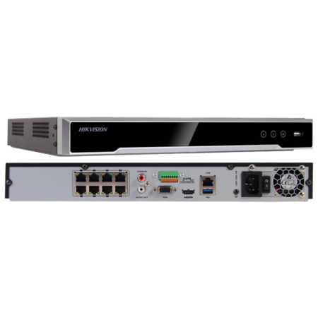 NVR 4K, 8 canale 12MP + 8 porturi PoE - HIKVISION DS-7608NI-I2-8P [1]