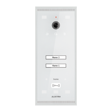 Interfonie audio video - Panou exterior video Home pentru 2 Familii - SMART, G3 - ELECTRA VPM.02S03.ELWH4