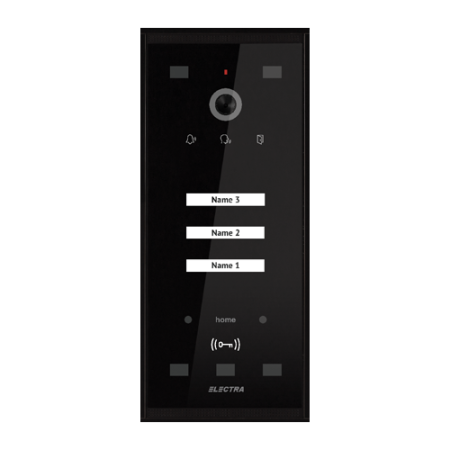 Interfonie audio video - Panou exterior video Home pentru 3 Familii - SMART, G3 - ELECTRA VPM.03S03.ELBH4