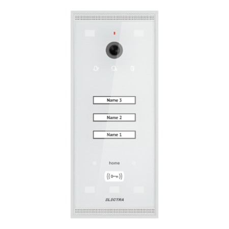 Interfonie audio video - Panou exterior video Home pentru 3 Familii - SMART, G3 - ELECTRA VPM.03S03.ELWH4