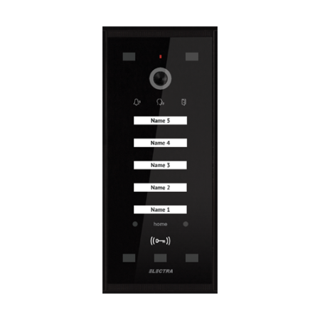 Interfonie audio video - Panou exterior video Home pentru 5 Familii - SMART, G3 - ELECTRA VPM.05S03.ELBH4