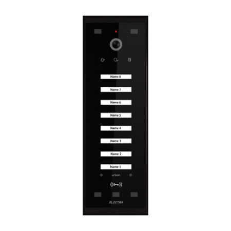 Panouri exterioare - Panou exterior video Urban pentru 8 Familii, montaj aparent - SMART, G3 - ELECTRA VPM.08S03.ELBU4