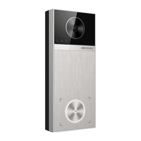 Interfonie audio video - Panou exterior videointerfon TCP/IP 4MP, IR 3m, Wi-Fi6, Bluetooth, M1, IP65 - HIKVISION DS-KV6114-MWBE1
