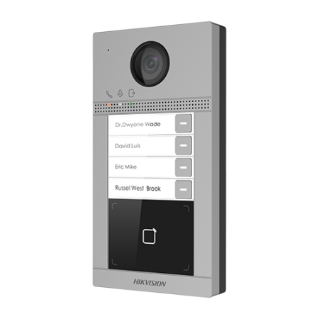 Panou exterior videointerfon TCP/IP pentru 4 familii, Wi-Fi 2.4GHz, control acces integrat - HIKVISION DS-KV8413-WME1 [2]