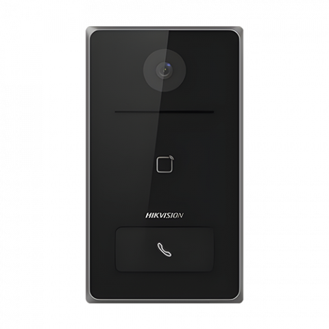 Interfonie audio video - Panou exterior videointerfon TCP/IP, Wi-Fi, 2MP, IR 2.5m, 1 familie, montaj aparent, PoE - HIKVISION DS-KV6133-WME1-Aparent