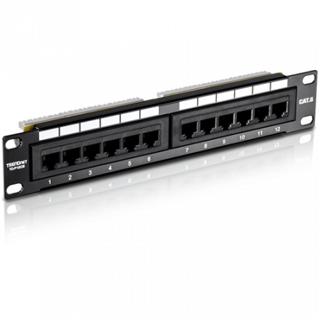 Patch Panel 12 porturi RJ45 UTP 10', Cat6 - TRENDnet TC-P12C6 [2]