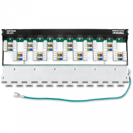 Patch Panel 12 porturi RJ45 UTP, Cat6a, Ecranat, 0.5U - TRENDnet TC-P12C6AS [3]