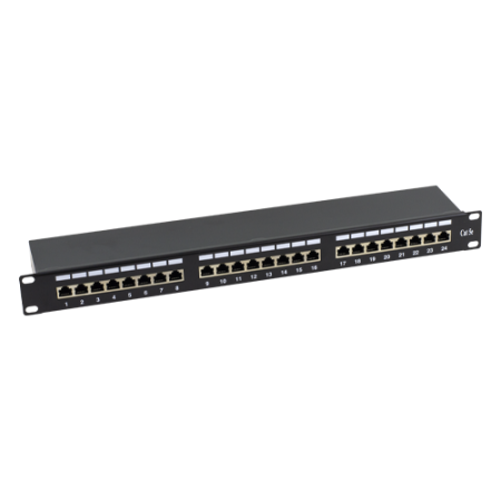 Retelistica - Patch Panel 1U, FTP cat5e, 24 porturi RJ45 - ASYTECH Networking ASY-PP-FTP5E-24