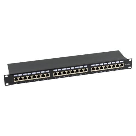Retelistica - Patch Panel 1U, FTP cat6A, 24 porturi RJ45 - ASYTECH Networking ASY-PP-FTP6A-24