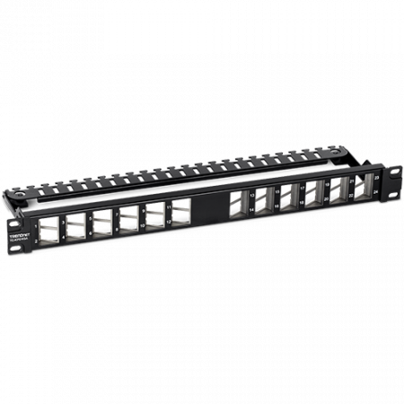 Patch Panel ecranat 24 porturi blank keystone inclinate 1U - TRENDnet TC-KP24SA [2]