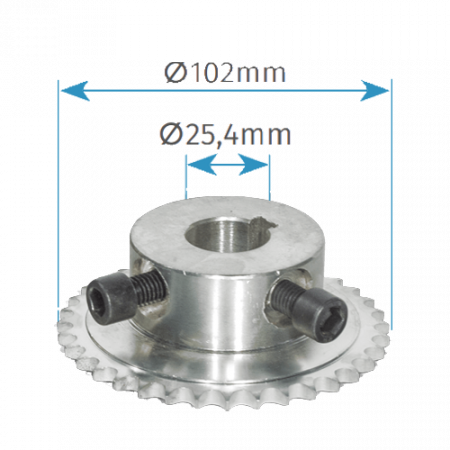 Pinion 24 dinti, pentru motoarele portilor sectionale - MOTORLINE PDP24 [1]