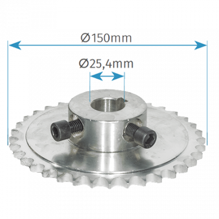 Pinion 36 dinti, pentru motoarele portilor sectionale - MOTORLINE PDP36 [1]