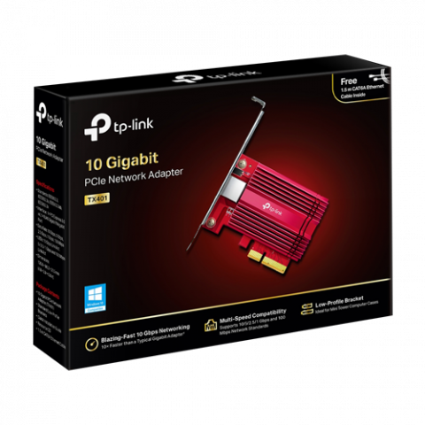 Placa de retea PCIe 10Gbps, 1 x RJ45 - TP-Link TX401 [2]