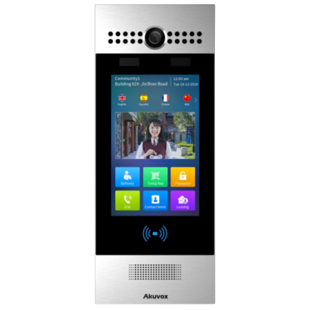 Panouri exterioare - Post de apel Videointerfon IP Akuvox R29C/R29C-BK recunoastere faciala si ecran touchscreen 7 inch