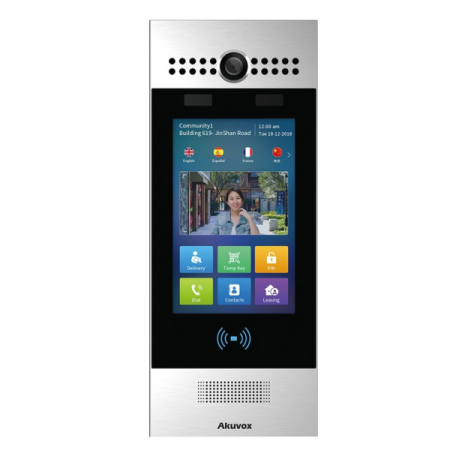 Panouri exterioare - Post de apel Videointerfon IP Akuvox R29S cu recunoastere faciala si ecran touchscreen 7 inch