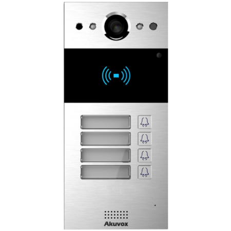 Panouri exterioare - Post de apel videointerfon IP SIP Akuvox R20BX4 cu 4 butoane