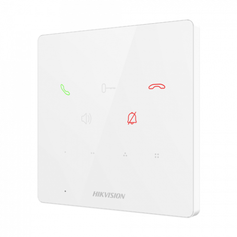 Post interior interfon TCP/IP, 9 butoane, PoE, Alarma IN, ALB - HIKVISION DS-KH6000-E1-White [1]