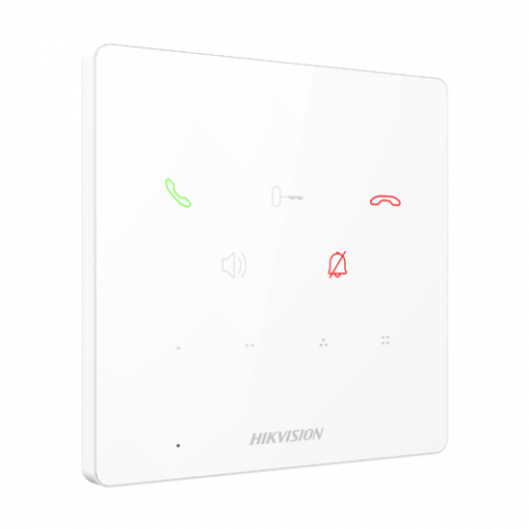 Interfonie audio video - Post interior interfon TCP/IP, 9 butoane, PoE, Alarma IN, ALB - HIKVISION DS-KH6000-E1-White