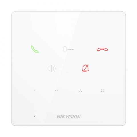 Post interior interfon TCP/IP, 9 butoane, PoE, Alarma IN, ALB - HIKVISION DS-KH6000-E1-White [2]