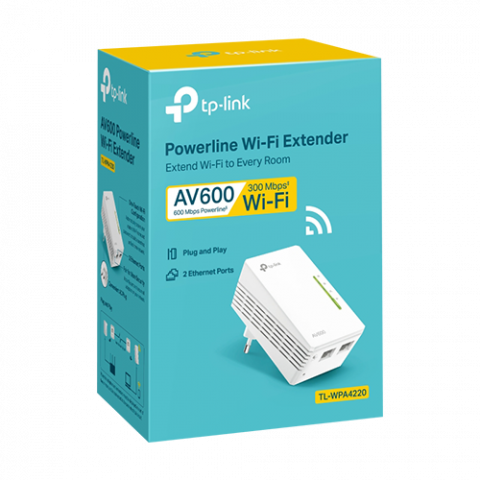 Powerline AV600, Wi-Fi 4, N600 2.4GHz, 2 x RJ45 10/100 Mbps - TP-Link TL-WPA4220 [2]