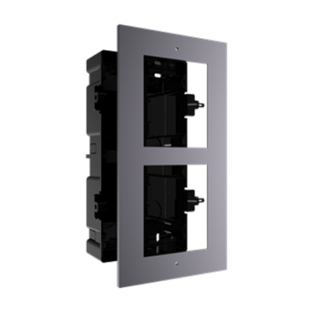 Accesorii interfoane - Rama montaj ingropat, 2 module, pentru Interfon modular - HIKVISION DS-KD-ACF2