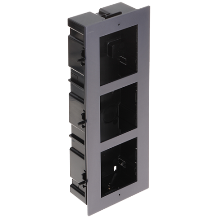 Accesorii interfoane - Rama montaj ingropat, 3 module, pentru Interfon modular - HIKVISION DS-KD-ACF3
