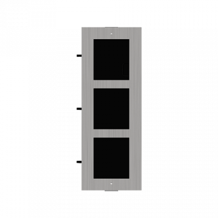 Rama montaj ingropat din otel inoxidabil, 3 module, pentru Interfon modular - HIKVISION DS-KD-ACF3-S [1]