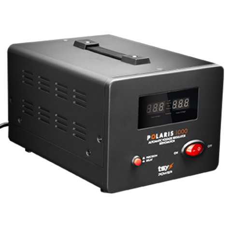 Regulator de tensiune cu servomotor, 1000VA, tensiune la intrare 150-260V, delay 6-180s AVR-POLARIS-1000VA [1]
