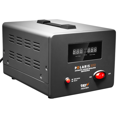 Regulator de tensiune cu servomotor, 500VA, tensiune la intrare 150-260V, delay 6-180s AVR-POLARIS-500VA [1]