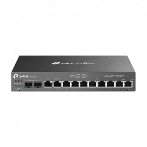 Routere - Router 3-in-1 VPN, Switch PoE, Controller, 2 x SFP 1G, 10 x RJ45 1G, Multi-WAN - TP-Link Omada ER7212PC