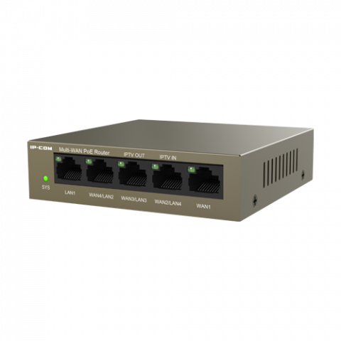 Retelistica - Router 4 porturi Gigabit PoE+, 55W, 1 port RJ45 Gigabit, management - IP-COM M20-PoE