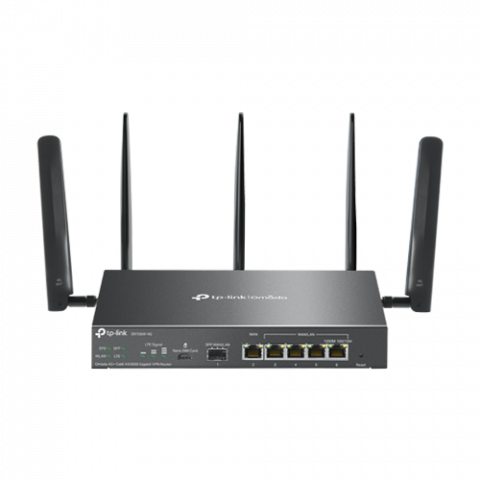 Routere - Router 4G+, Wi-Fi 6, AX3000, Nano SIM, 1 x SFP Gigabit, 5 x RJ45 Gigabit - TP-Link Omada ER706W-4G