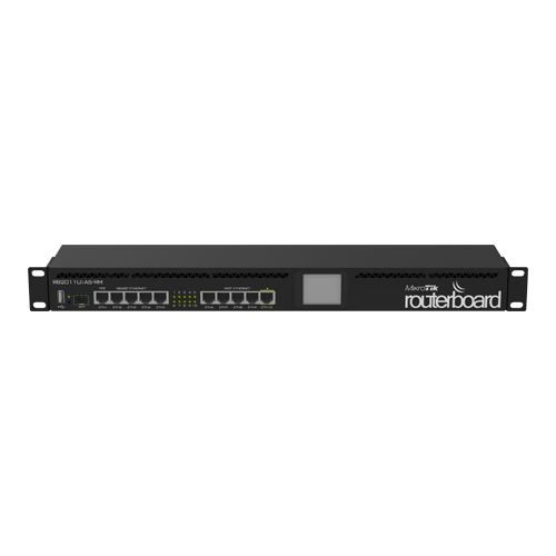 Solutii MikroTik - Router 5 x Fast Ethernet, 5 x Gigabit, 1 x SFP, 1 x PoE, RouterOS L5, 1U - Mikrotik RB2011UiAS-RM