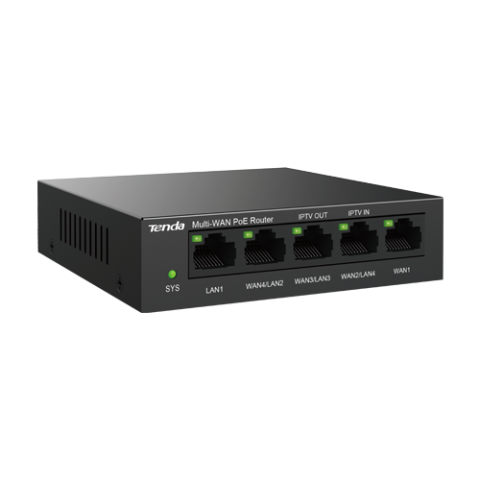 Router 5 x RJ45 1G (4 x PoE Out 802.3af/at), Multi-WAN, Cloud Managed - TENDA G0-5G-PoE [2]