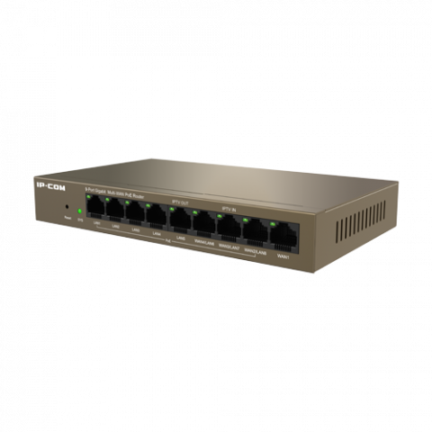 Retelistica - Router 8 porturi Gigabit PoE+, 95W, 1 port RJ45, Management - IP-COM M20-8G-PoE