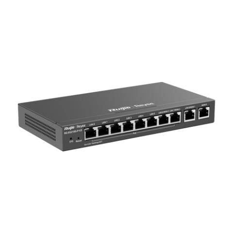 Router 8 x RJ45 1G PoE, 2 x RJ45 1G, Buget PoE 110W, Multi-WAN, Cloud Management - Ruijie RG-EG210G-P-V3 [2]
