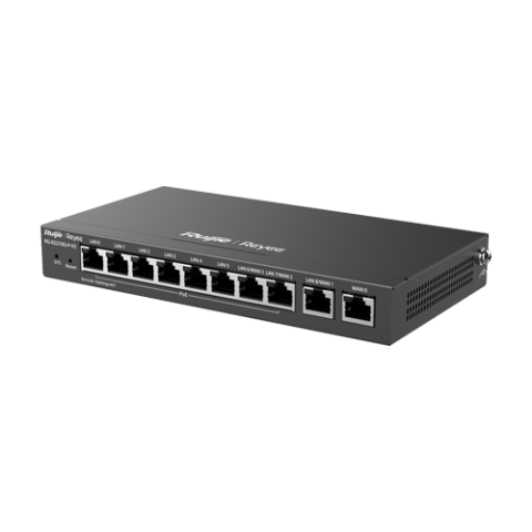 Router 8 x RJ45 1G PoE, 2 x RJ45 1G, Buget PoE 110W, Multi-WAN, Cloud Management - Ruijie RG-EG210G-P-V3 [1]