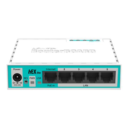 Router hEX Lite, 5 x Fast Ethernet, RouterOS L4 - Mikrotik RB750r2 [1]