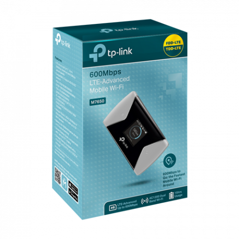 Router portabil 4G, Wi-Fi 5, Micro SIM, microSD, Baterie 3000 mAh - TP-Link M7650 [2]