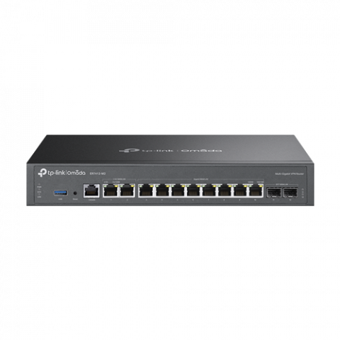 Routere - Router VPN, 2 x RJ45 2.5G, 2 x SFP Gigabit, 8 x RJ45 Gigabit, 1 x USB, 1U - TP-Link Omada ER7412-M2