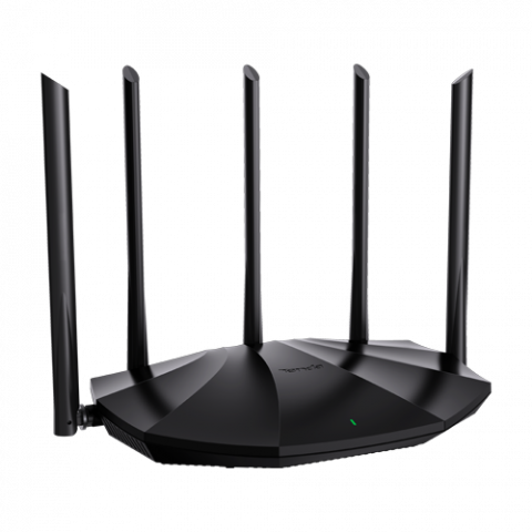 Routere - Router Wi-Fi 6, DualBand 2.4Ghz/5GHz, 300+1201Mbps, 5x6dBi, 4 porturi Gigabit - TENDA TND-RX2-PRO