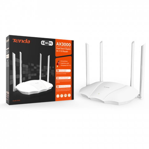 Router Wi-Fi 6, DualBand 2.4Ghz/5GHz, 574+2402Mbps, 4x6dBi, 4 porturi Gigabit - TENDA TND-RX9 [3]
