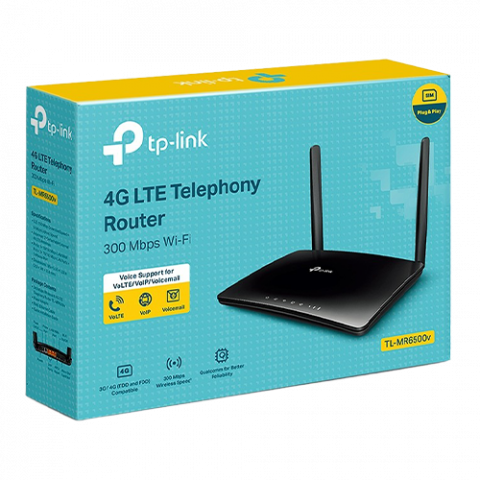 Router wireless cu functie telefonie TP-LINK TL-MR6500v N300 4G LTE 10/100 Mbps TL-MR6500v [3]