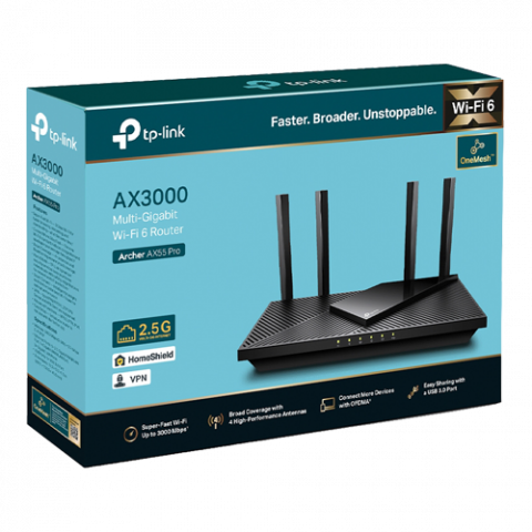 Router Wireless TP-Link Archer AX55 Pro AX3000 Dual-Band Wi-Fi 6 OFMA Beamforming HomeShield ArcherAX55Pro [3]